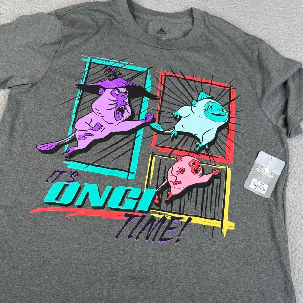 DISNEY  Its Ongi Time Raya and the Last Dragon T Shirt Mens Large Gray Tee